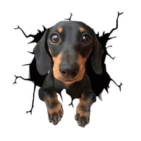 Magideal - Pegatinas Para Perros Calcomanías Para Autos Regalo Para Mascotas Pegatinas Estáticas Durable 3D Ventana Divertida Se Aferra Para El Baño Del Inodoro D