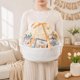 thumbnail image 3 of Gift Basket Empty, Small Baby Shower Basket for Gifts, White, 3 of 3