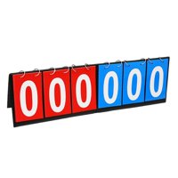 Magideal - Marcador De Mesa De 6 Dígitos, Marcador Portátil, De Puntuación Con Tapa Para , Baloncesto, Juegos De Interior Rojo Y Azul