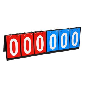 Magideal - Marcador De Mesa De 6 Dígitos, Marcador Portátil, De Puntuación Con Tapa Para , Baloncesto, Juegos De Interior Rojo Y Azul