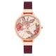 thumbnail image 1 of Reloj para Mujer Nine West con Esfera Floral, Acabado en Oro Rosa y Correa Burdeos, 1 of 3