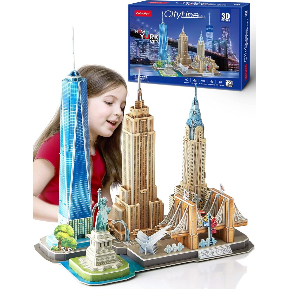 Puzzle 3d Cubicfun New York City 5en1 Para Niaos