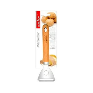 Disparo - Pelador De Verduras Acero 18Cm Mango Madera Cocina Mesa