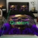 thumbnail image 1 of 3pcs Soft and Breathable Purple Rose Skull Pattern Duvet Cover Set for Bedroom, Guest Room, and Dorm Decor - Includes 1 Duvet Cover and 2 Pillowcases (Core Not Included), 1 of 3