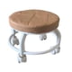 thumbnail image 4 of Taburete giratorio de 360 degree, asiento de trabajo portátil, silla baja con ruedas silenciosas para cocina casera , Café, 4 of 5