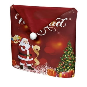 Genérica - Pack 6 Fundas De Respaldo De Sillas Navidad Con Pompón 25N12
