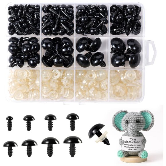 Kit de Ojos de Seguridad XKDOUS, 260 Piezas, 8 Tamaños