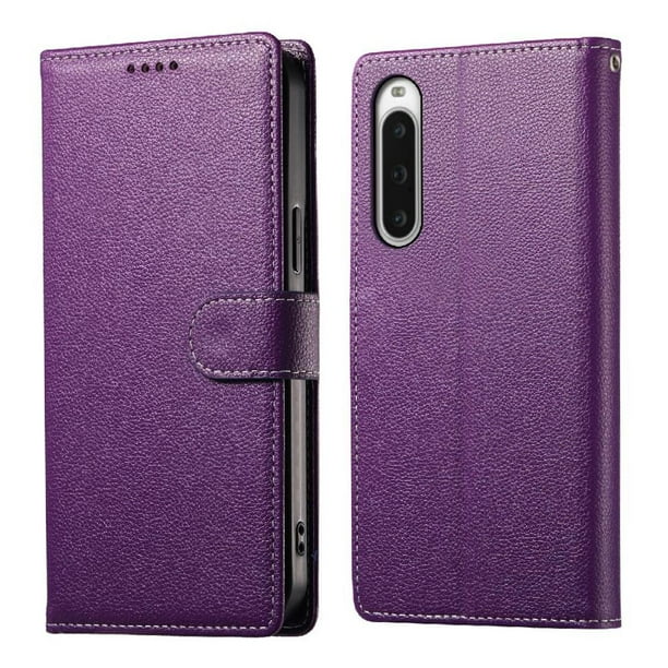 Funda para FOXDOCK Sony Xperia 10 V– Cuero Premium, 3 ranuras para tarjetas, Protección contra impactos
