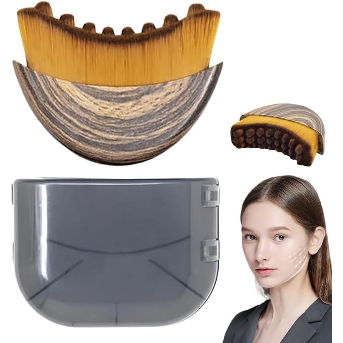 Cepillo Facial Drenaje Linfatico Ovq Cerdas Suaves Contorno