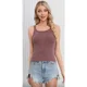 thumbnail image 2 of Polera Corta Mujer Elasticada Sin Manga Acanalada Musculosa 7607, 2 of 2