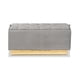 thumbnail image 4 of Ottomana de almacenamiento Powell Glam y Luxe de terciopelo gris, 4 of 8