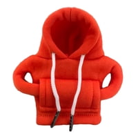 Ioensy - Auto Gear Shifter Knob Cover Sudadera Con Capucha Tela Invierno Cálido Perilla Sudadera Con Capucha Naranja