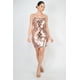 thumbnail image 1 of Saronite Vestido Mini Ajustado de Fiesta con Escote Redondo, Espalda Cruzada y Lentejuelas, Color Oro Rosa (para Mujer), 1 of 2