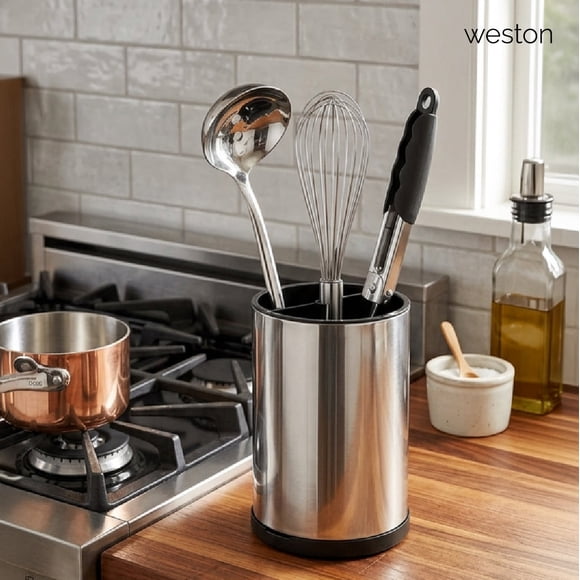 Portautensilios de Acero Inox Organizador Circular Weston