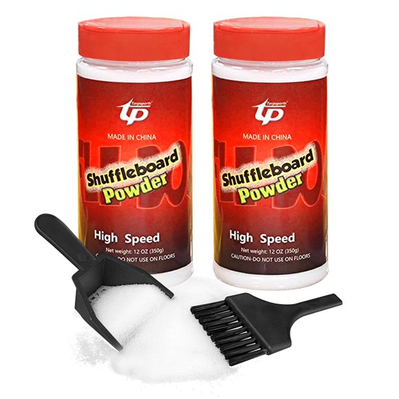 Set de cera en polvo para shuffleboard TORPSPORTS 2 x 350 g con cepillo