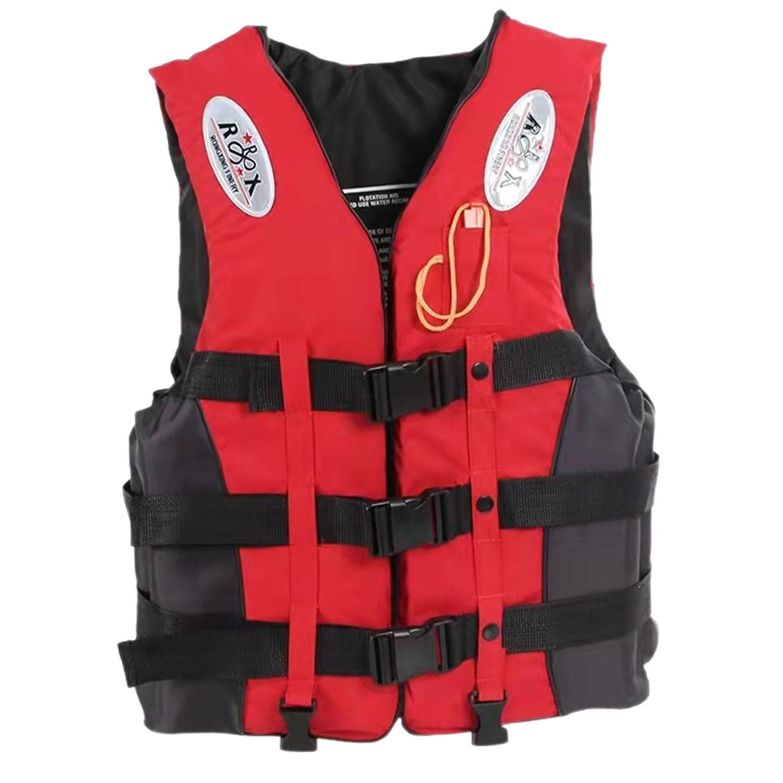 Magideal - Chaqueta De Natación Equipo Deportivo Chaleco Salvavidas Portátil Para Navegación A La Deriva Navegación L Rojo