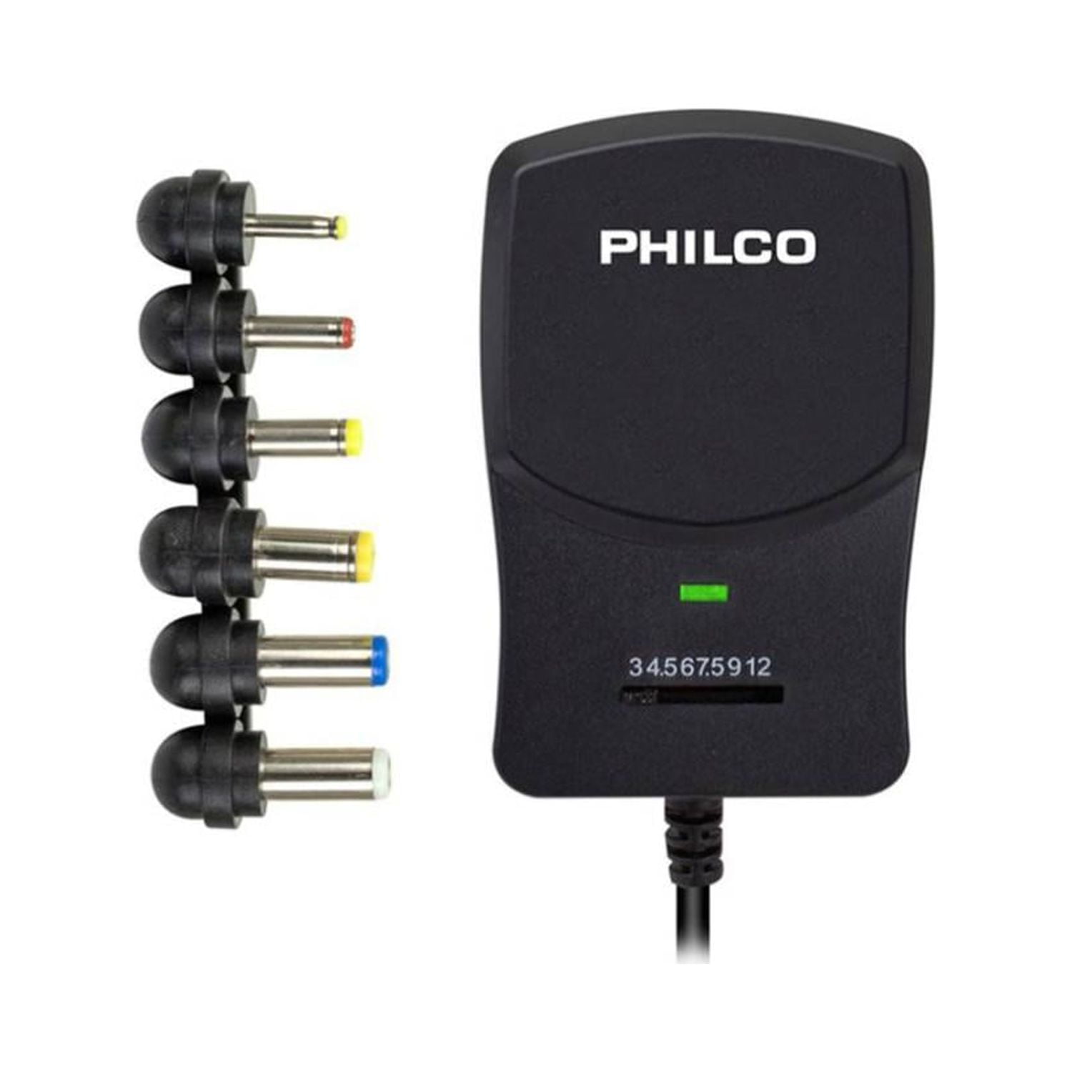 Philco - Eliminador De Pilas 1800mah 6 Conectores Diferentes
