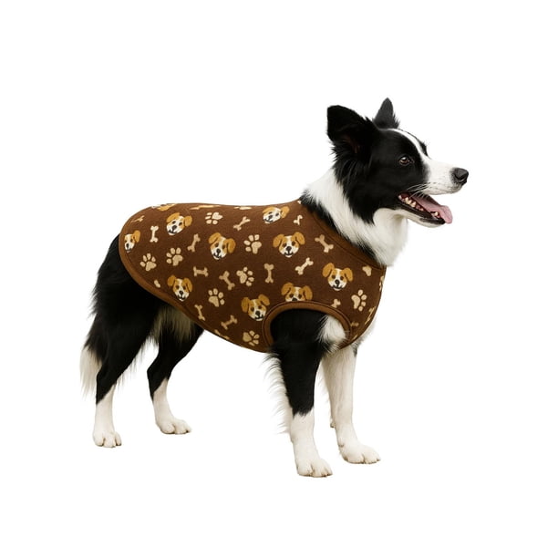 Capa Polar Perro 5XL 65 cm Abrigo Invierno Border cafe 5XL