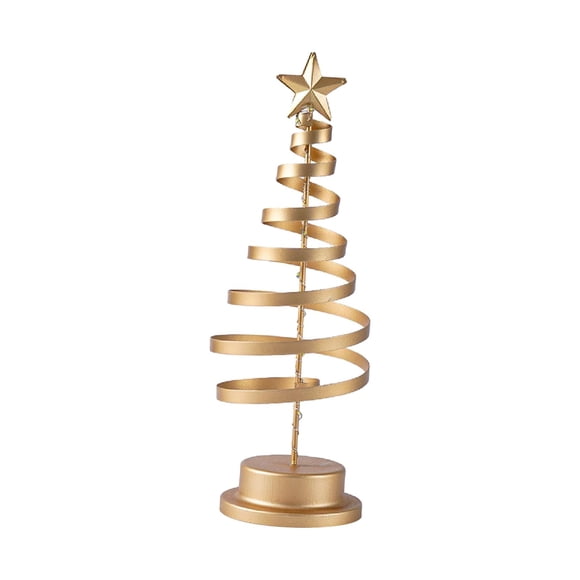 Lámpara De árbol De Navidad, Estrella, Luz De Escritorio Navideña Para Mesa De Comedor, Fiesta, Escritorio Dorado