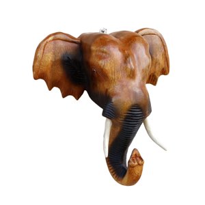 Magideal - Escultura De De Pared Cabeza De Decoración De Pared Regalos Decoración Multifunción De Madera Estatua Colgante De Pared Duradera , 10 Pulgadas