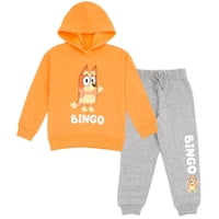 Conjunto De Sudadera Con Capucha Y Pantalones Bluey Bingo De Forro Polar Para Niños Pequeños