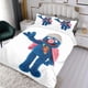 thumbnail image 3 of Grover Conjunto de sábanas temático, trío de piezas, cómodo y amigable con la piel, diseño único, regalo de decoración para el hogar para familiares, amigos y fans, 90 cm * 190 cm, 3 of 6