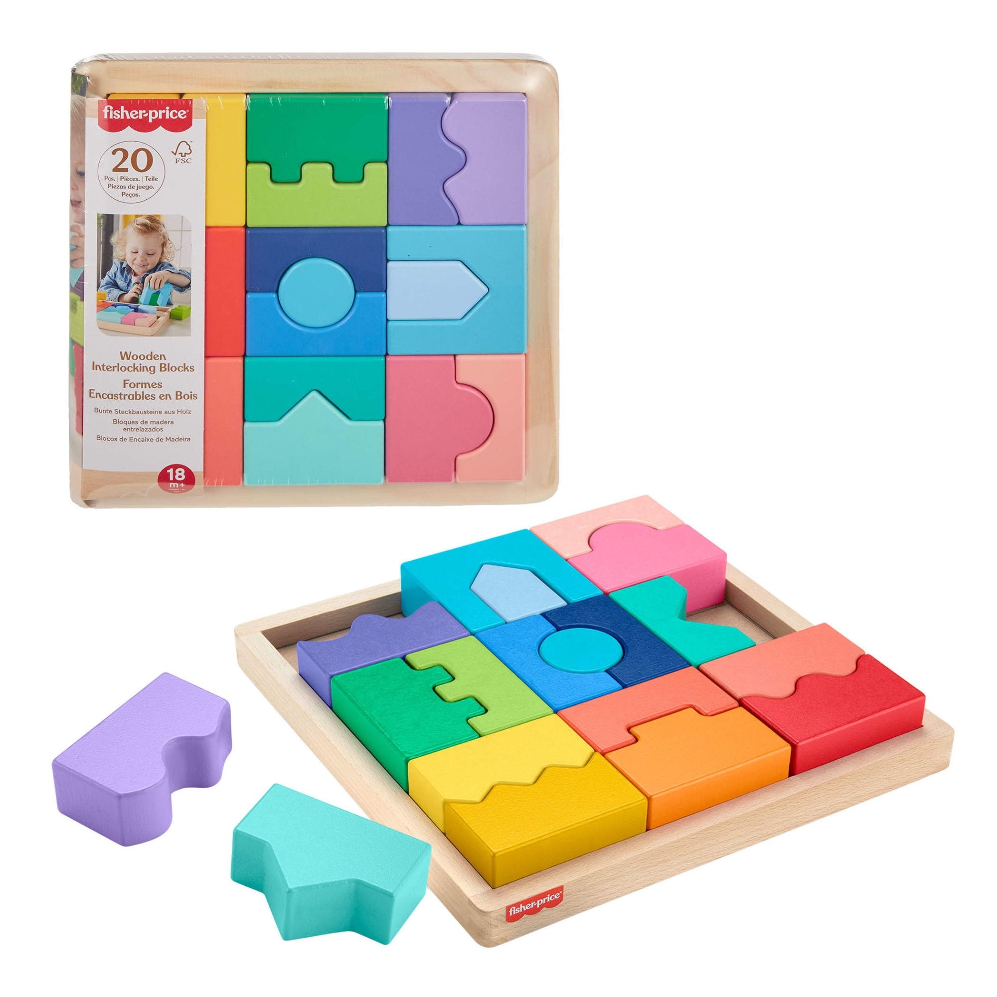 Juguete De Madera Rompecabezas Geométrico Didáctico Fisher-Price