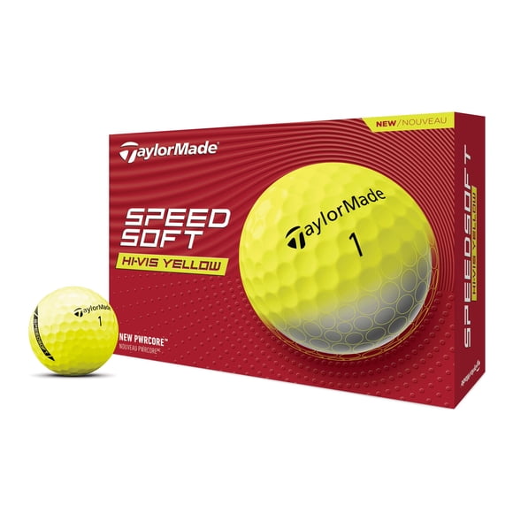 Pelota de golf TaylorMade Speed Soft 12 unidades amarilla Hi Vis