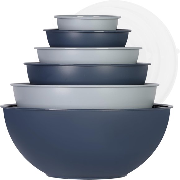 Juego de 12 tazones BoxedHome color azul Haze libre de BPA