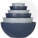 thumbnail image 1 of Juego de 12 tazones BoxedHome color azul Haze libre de BPA, 1 of 8