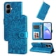 thumbnail image 1 of Funda tipo cartera FOXDOCK para Infinix Smart 10 4G , diseño girasol en relieve, cuero PU, cierre magnético, soporte y tarjetero, 1 of 5