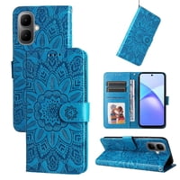 Funda Tipo Cartera Foxdock Para Infinix Smart 10 4G , Diseño Girasol En Relieve, Cuero Pu, Cierre Magnético, Soporte Y Tarjetero