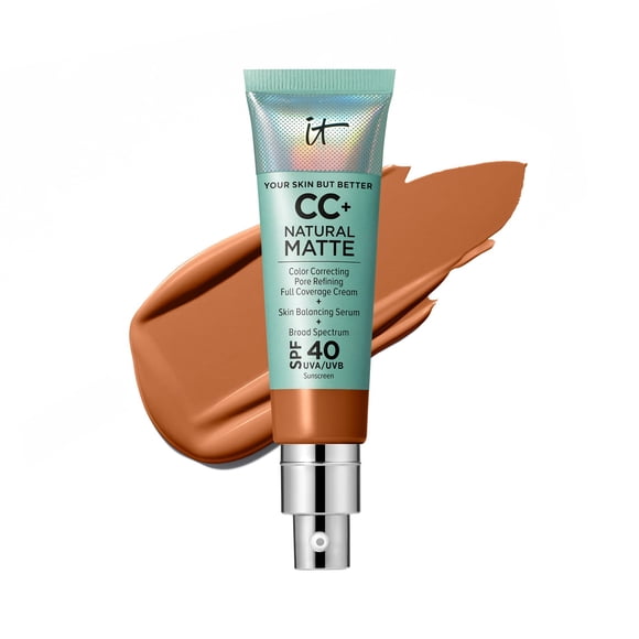 Crema Foundation IT Cosmetics CC+, mate, natural, SPF40, 32 ml