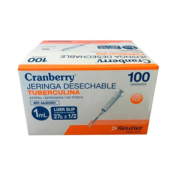 Cranberry - Jeringa Cranb. Tb 1cc C/a 27x1/2 (100unds)