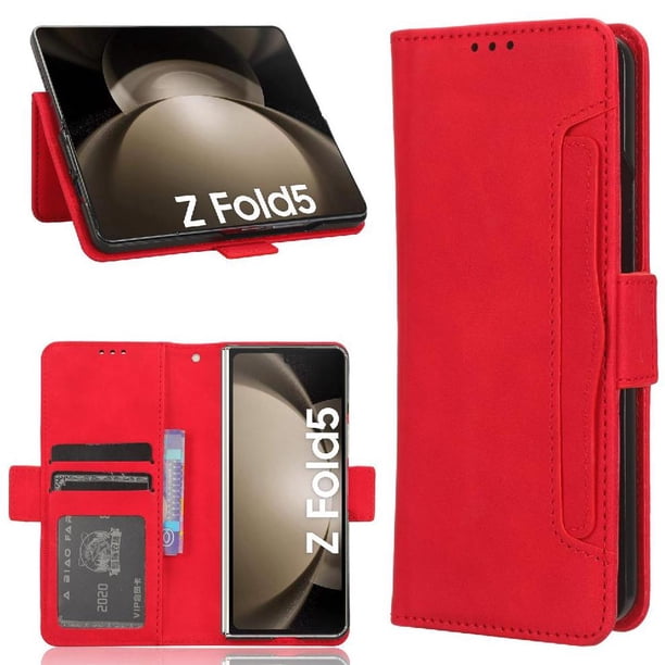 Funda Tipo Billetera FOXDOCK para Samsung Galaxy Z Fold 5 – Tapa Flip con Tarjetero