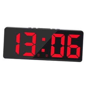 Bothyi - Despertador Electrónico Digital Snooze Usb Pantalla Grande Dimmer Calendario Rojo