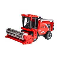 Magideal - Cosechadora-Combinada, Juego De Maquinaria Agrícola Para Niños, Vehículo De Cosecha, Juguete De Simulación, Cortacésped, Camión De Transporte Para Niñ Rojo