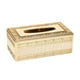 thumbnail image 3 of Caja De Pañuelos De Estilo Europeo, Soporte De Papel Para Servilletas Para Decoración De Mesa Del Hogar, Dorado Y Beige, 3 of 5