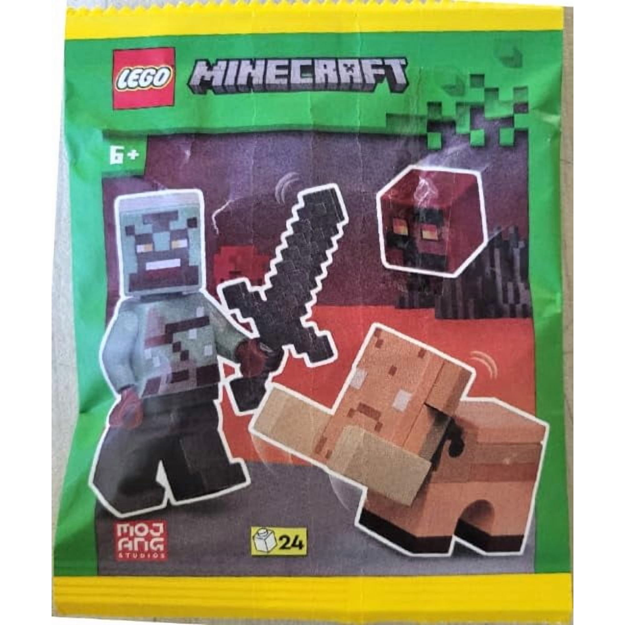 Figura De Acción Lego Minecraft Guerrero Orco Con Bebé Hoglin