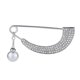 thumbnail image 2 of Crystal Pearl Cardigan Clip Suéter Para Mujer Broche Bufanda Abrigo Vestido Plata, 2 of 5