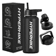 thumbnail image 1 of Termo Acero Inoxidable 1lt Hyperhike Botella Térmica 3 Tapas Negro, 1 of 7