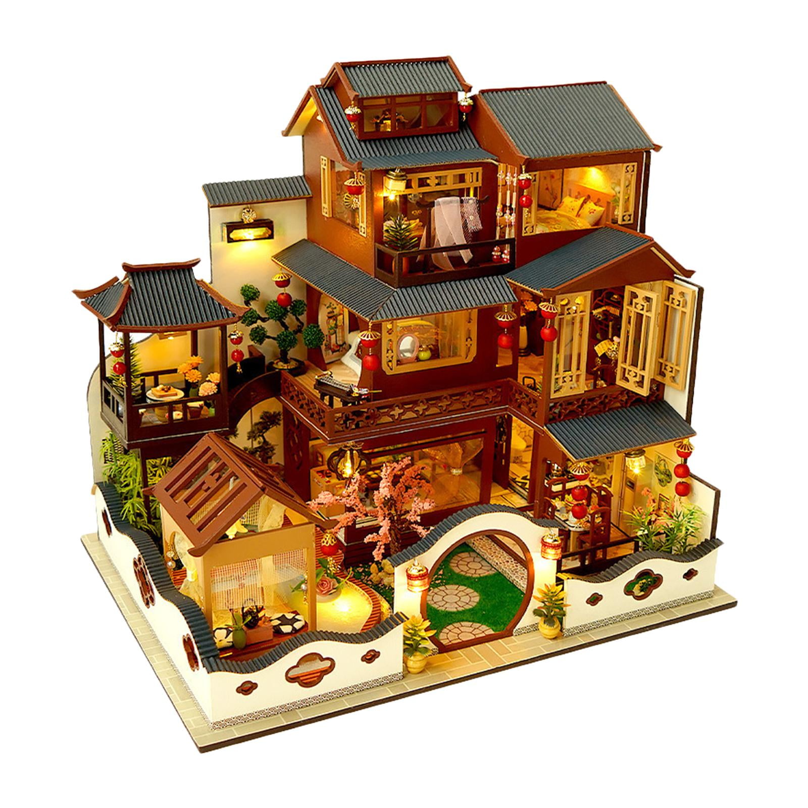 Bothyi - Kit De Montaje De Casa De Muñecas Hecho A Mano Con Muebles, Ilustraciones, Decoración Del Hogar Para Adultos