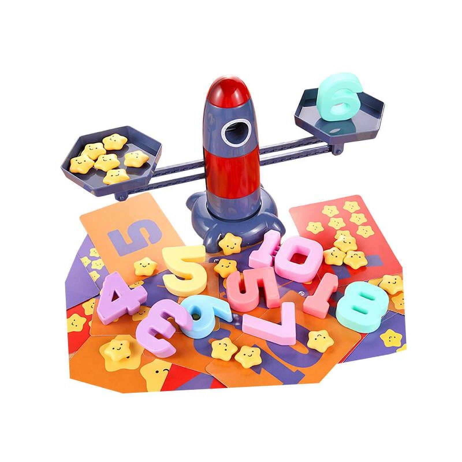 Bothyi - Rocket Balance Scale Juego De Mesa Número De Matemáticas Juguete De Aprendizaje Para Niños Niño