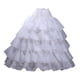 thumbnail image 5 of Enagua De Boda Con Cintura Elástica, Enaguas Para Fiesta, Color Blanco, 4 Aros, 5 of 5