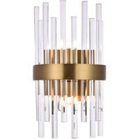 Aplique De Pared Elegant Lighting Dallas 36 Cm Cristal Dorado 110V