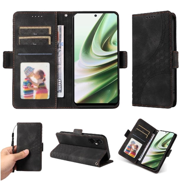 Carcasa FOXDOCK OnePlus Nord CE 3 Pro de cuero PU, diseño acolchado clásico, protección contra caídas y rayones