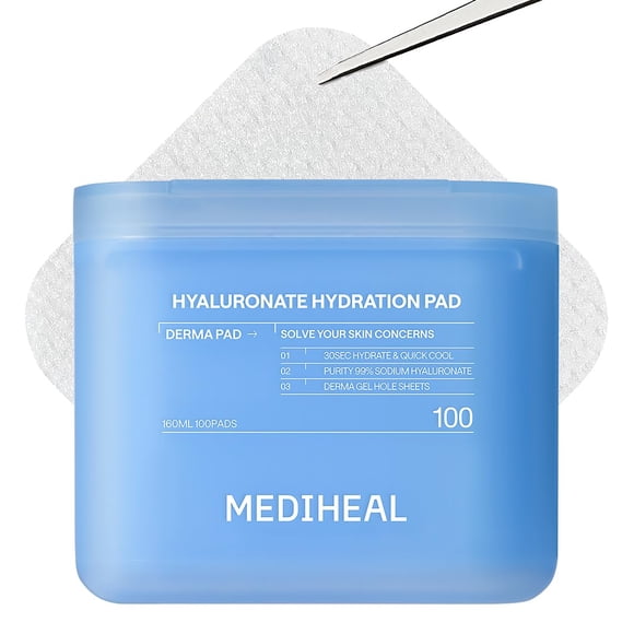 Pads tónico Mediheal con hialuronato, 100 unidades, gel vegano