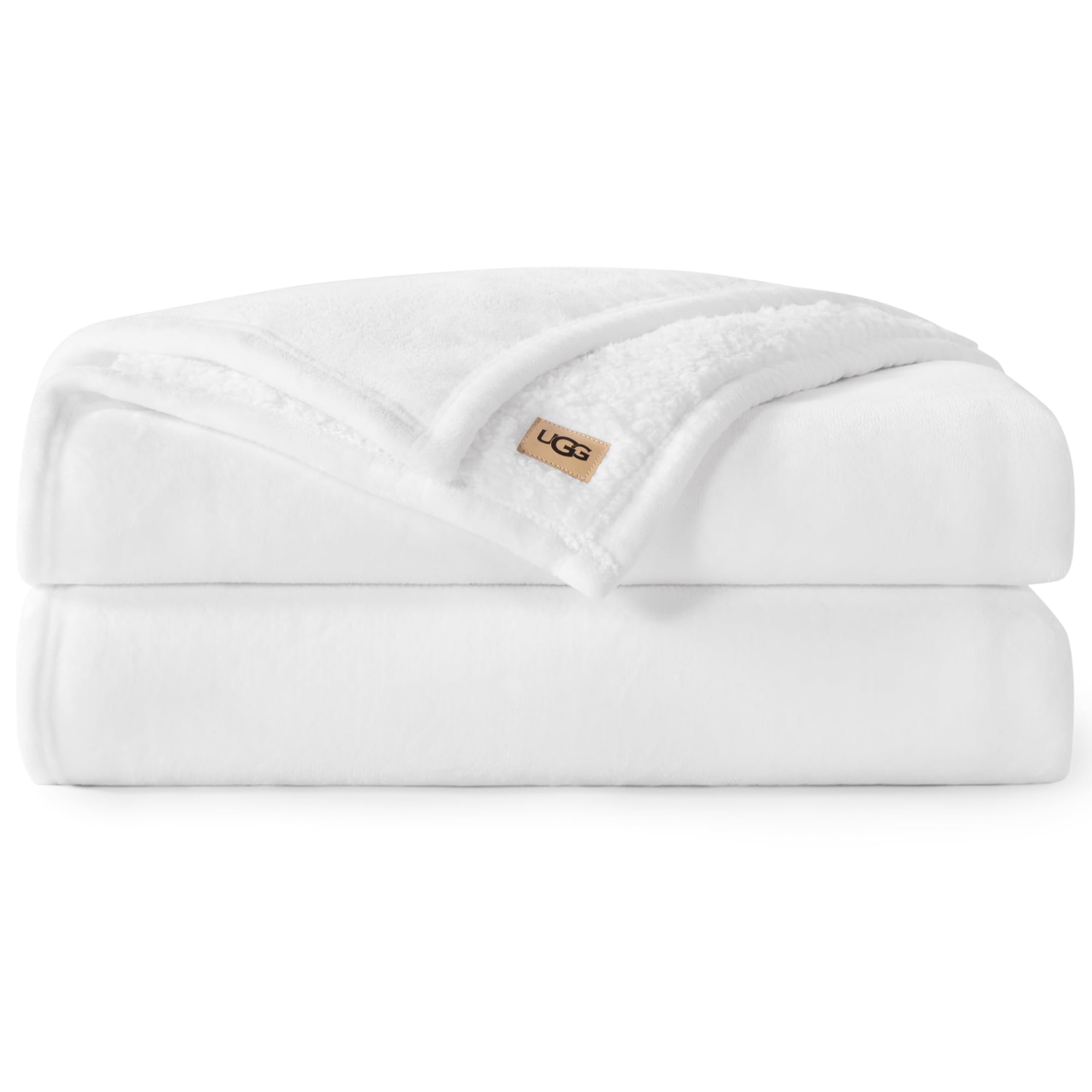 Manta Ugg Nita Full/queen Cozy De Felpa Suave, Blanca