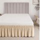 thumbnail image 3 of suxuMhao Falda de Cama Elástica Envolvente con Volantes Tamaño King, Beige - Colchón de 78x80 Pulgadas Compatible con Caída de 15 Pulgadas, Falda de Ropa de Cama de 1 Pieza para Decoración de, 3 of 3