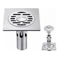 Genérica - Desagüe De Suelo De Ducha Cuadrado Enchufable Baño 10*10Cm
